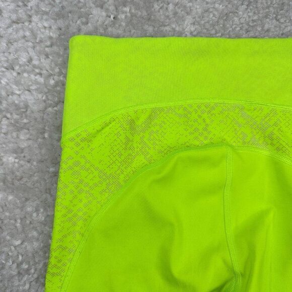 Athleta Stay Fly 9" Bike Short Neon Yellow Reflective - Picture 16 of 16
